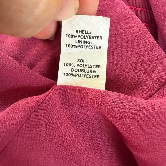 NWT Ramy Brook Ellin Dress Small Shimmer Red Velvet Halter Neck Cocktail Party - Picture 8 of 9